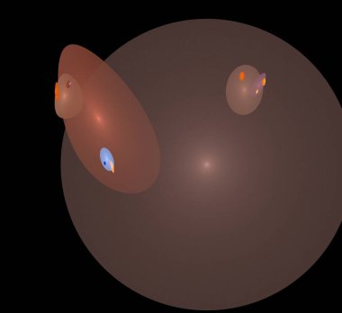 Dijital fraktal resimlerinden birinin resmi