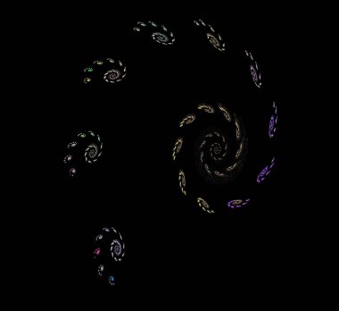 Dijital fraktal resimlerinden birinin resmi