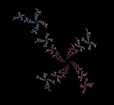 Dijital fraktal resimlerinden birinin resmi