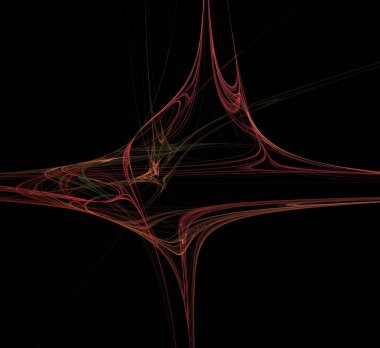 Dijital fraktal resimlerinden birinin resmi