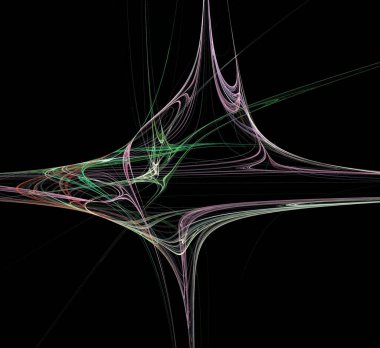 Dijital fraktal resimlerinden birinin resmi