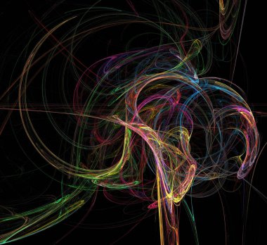 Dijital fraktal resimlerinden birinin resmi