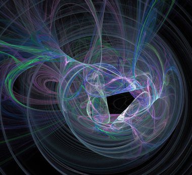 Dijital fraktal resimlerinden birinin resmi