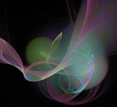 Dijital fraktal resimlerinden birinin resmi