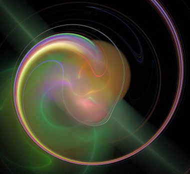 Dijital fraktal resimlerinden birinin resmi