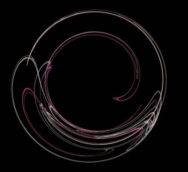 Dijital fraktal resimlerinden birinin resmi