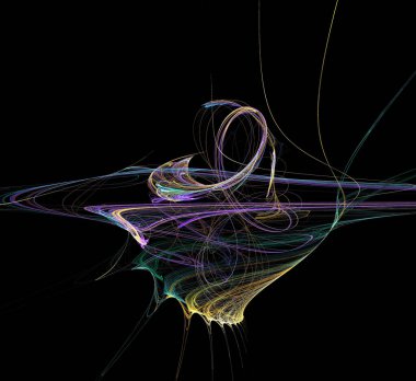 Dijital fraktal resimlerinden birinin resmi