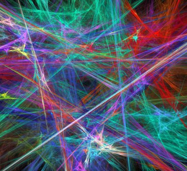 Dijital fraktal resimlerinden birinin resmi