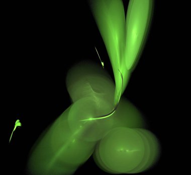 Dijital fraktal resimlerinden birinin resmi