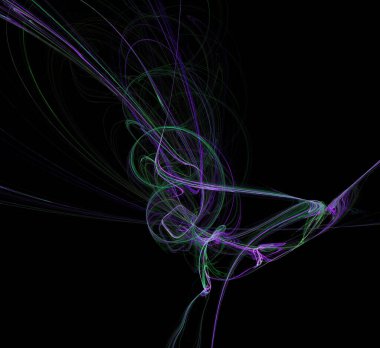 Dijital fraktal resimlerinden birinin resmi