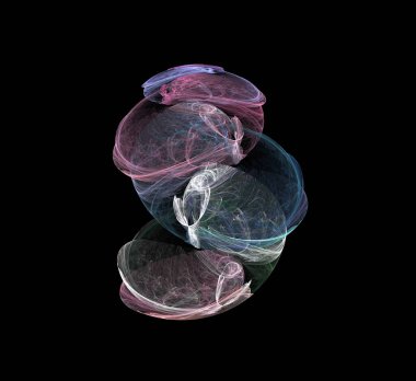 Dijital fraktal resimlerinden birinin resmi