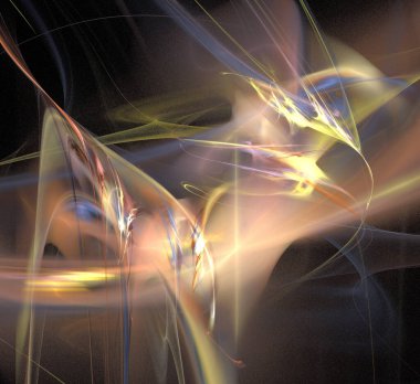 Dijital fraktal resimlerinden birinin resmi