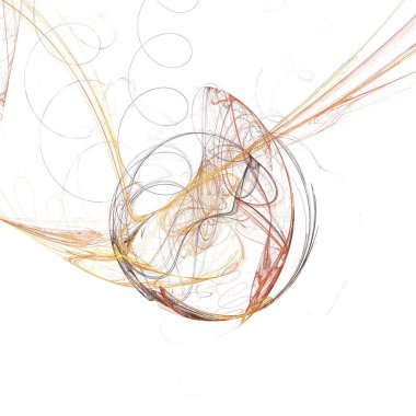 Beyaz arkaplanda dijital fraktal