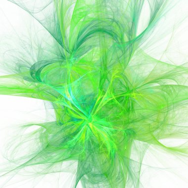 Beyaz arkaplanda dijital fraktal