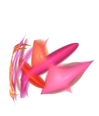 Beyaz arkaplanda dijital fraktal