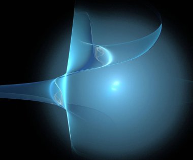 Siyah arkaplanda dijital fraktal 