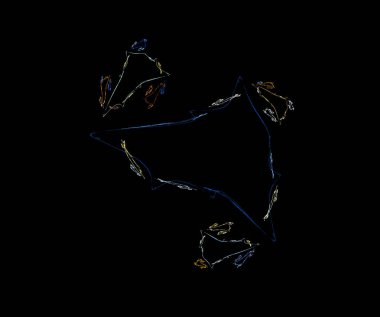 Siyah arkaplanda dijital fraktal