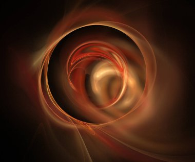 Siyah arkaplanda dijital fraktal