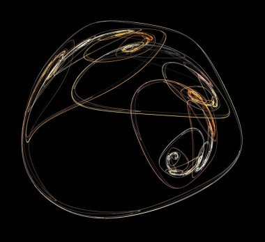 Dijital fraktal resimlerinden birinin resmi