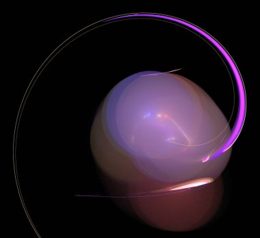 Dijital fraktal resimlerinden birinin resmi