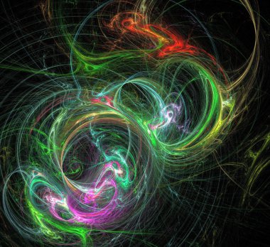 Dijital fraktal resimlerinden birinin resmi