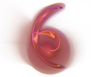 Beyaz arkaplanda dijital fraktal