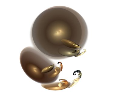 Beyaz arkaplanda dijital fraktal