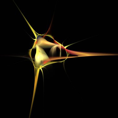 Siyah arkaplanda dijital fraktal