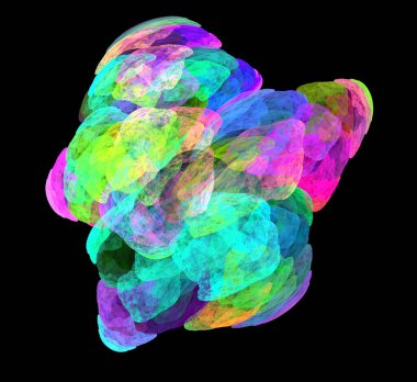 Dijital fraktal resimlerinden birinin resmi