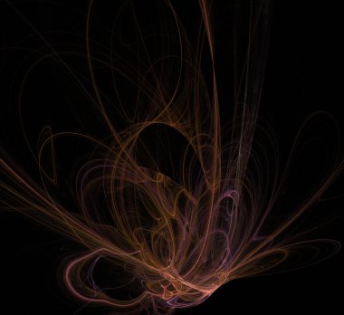 Dijital fraktal resimlerinden birinin resmi