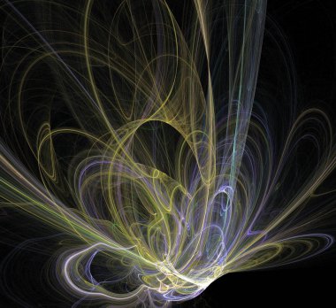 Dijital fraktal resimlerinden birinin resmi