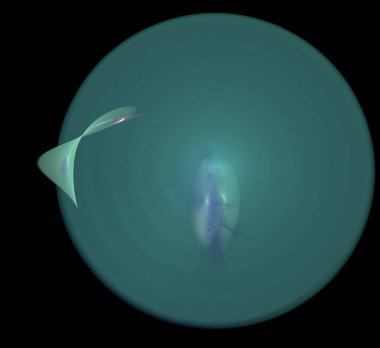 Dijital fraktal resimlerinden birinin resmi