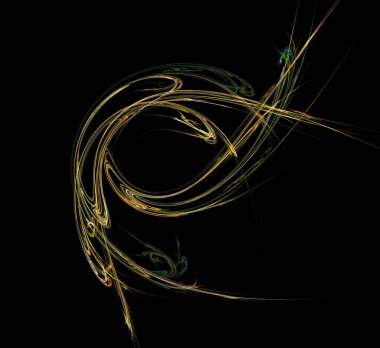 Dijital fraktal resimlerinden birinin resmi