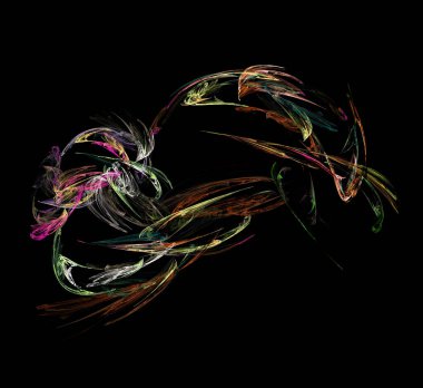 Dijital fraktal resimlerinden birinin resmi