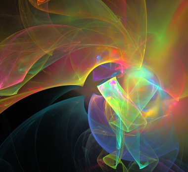 Dijital fraktal resimlerinden birinin resmi