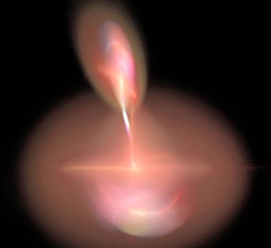 Dijital fraktal resimlerinden birinin resmi