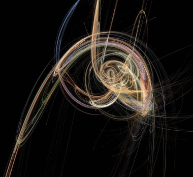 Dijital fraktal resimlerinden birinin resmi