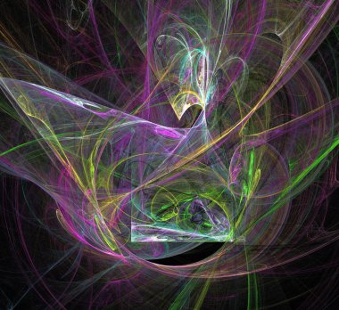 Dijital fraktal resimlerinden birinin resmi