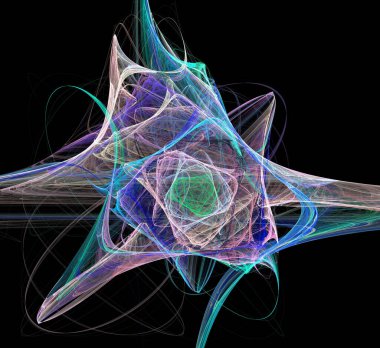 Dijital fraktal resimlerinden birinin resmi