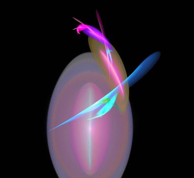 Dijital fraktal resimlerinden birinin resmi