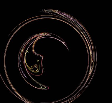 Dijital fraktal resimlerinden birinin resmi