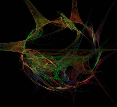 Dijital fraktal resimlerinden birinin resmi