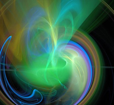 Dijital fraktal resimlerinden birinin resmi