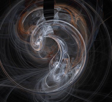 Dijital fraktal resimlerinden birinin resmi