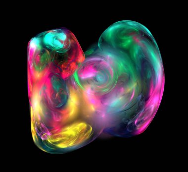 Dijital fraktal resimlerinden birinin resmi