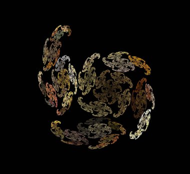 Dijital fraktal resimlerinden birinin resmi