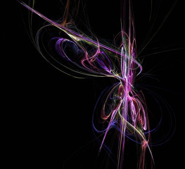 Dijital fraktal resimlerinden birinin resmi