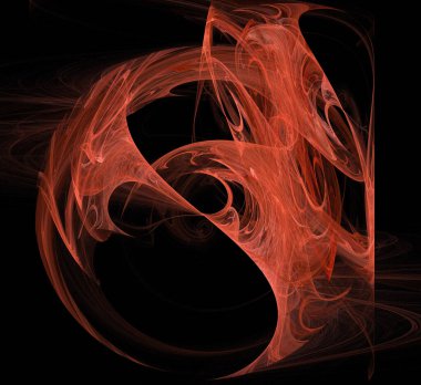 Dijital fraktal resimlerinden birinin resmi