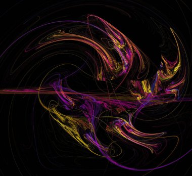 Dijital fraktal resimlerinden birinin resmi