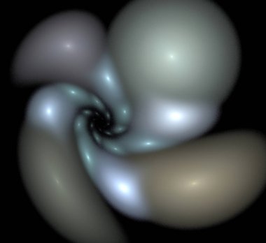 Dijital fraktal resimlerinden birinin resmi